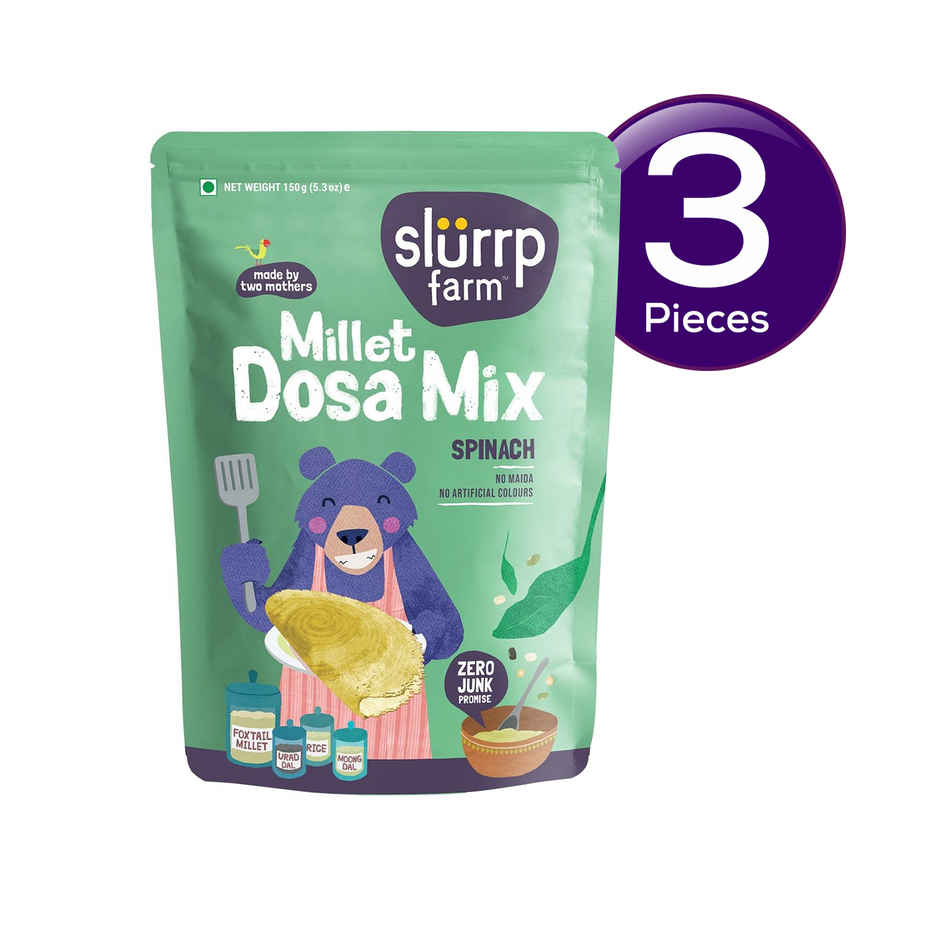Slurrp Farm High Protein Millet Spinach Dosa Instant Mix | Natural And Healthy Food Combo