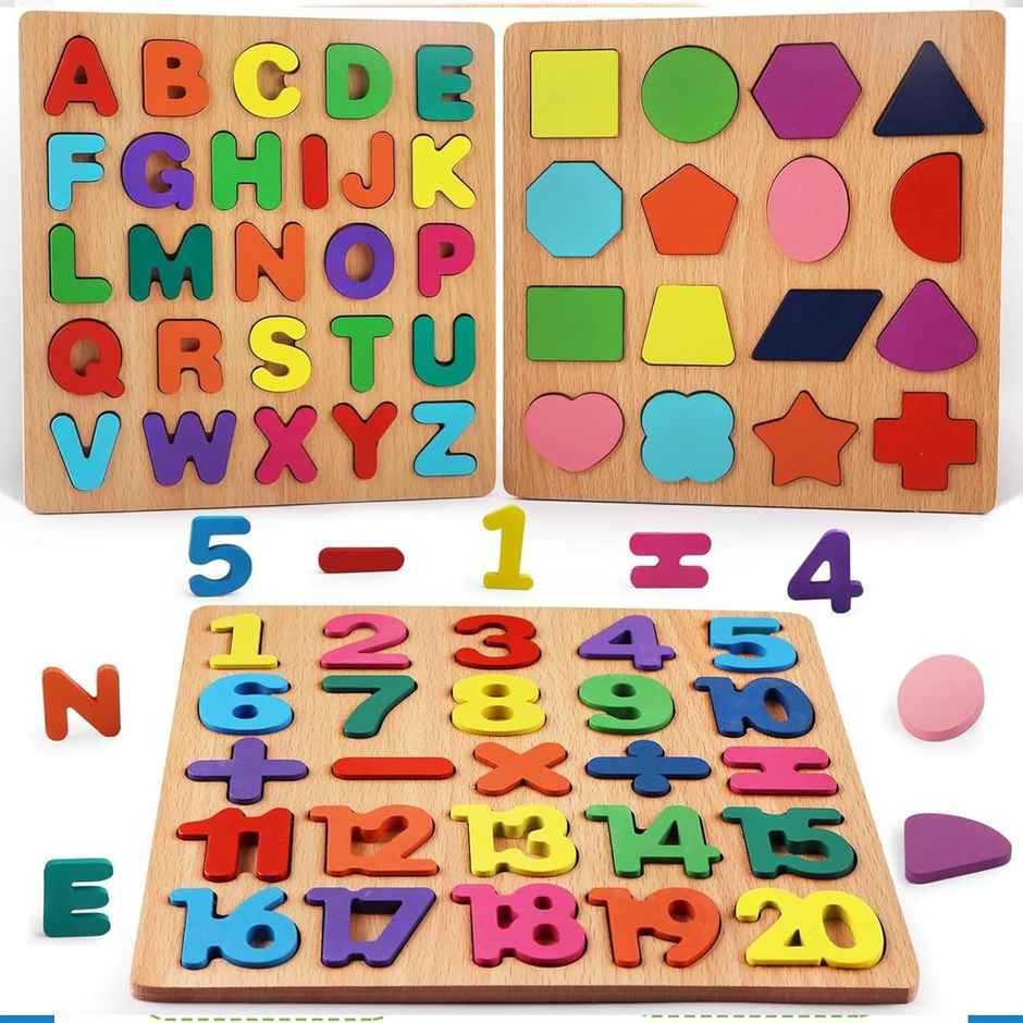 Kidology Wooden Puzzles for Toddlers for Kids Preschool Learning Toys, Wooden Montessori
