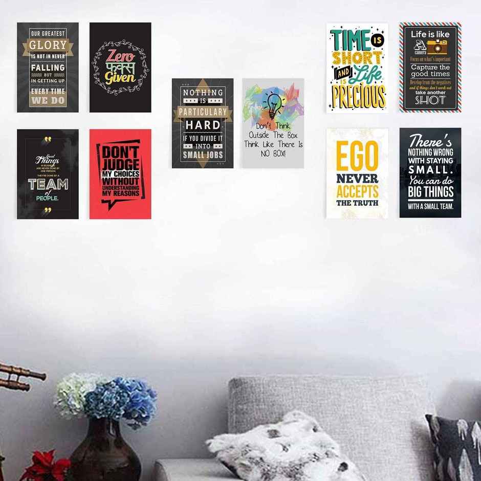 Paper Plane Design Wall Posters For Office Decor | Set of 10 | Size | 12 Inch x 18 Inch | D33