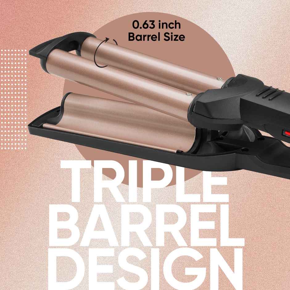 Vega I-Wave Hair Waver for Women with Ceramic Coated Barrel, Soft & Deep Wave Hair Curls (VHWR-01)