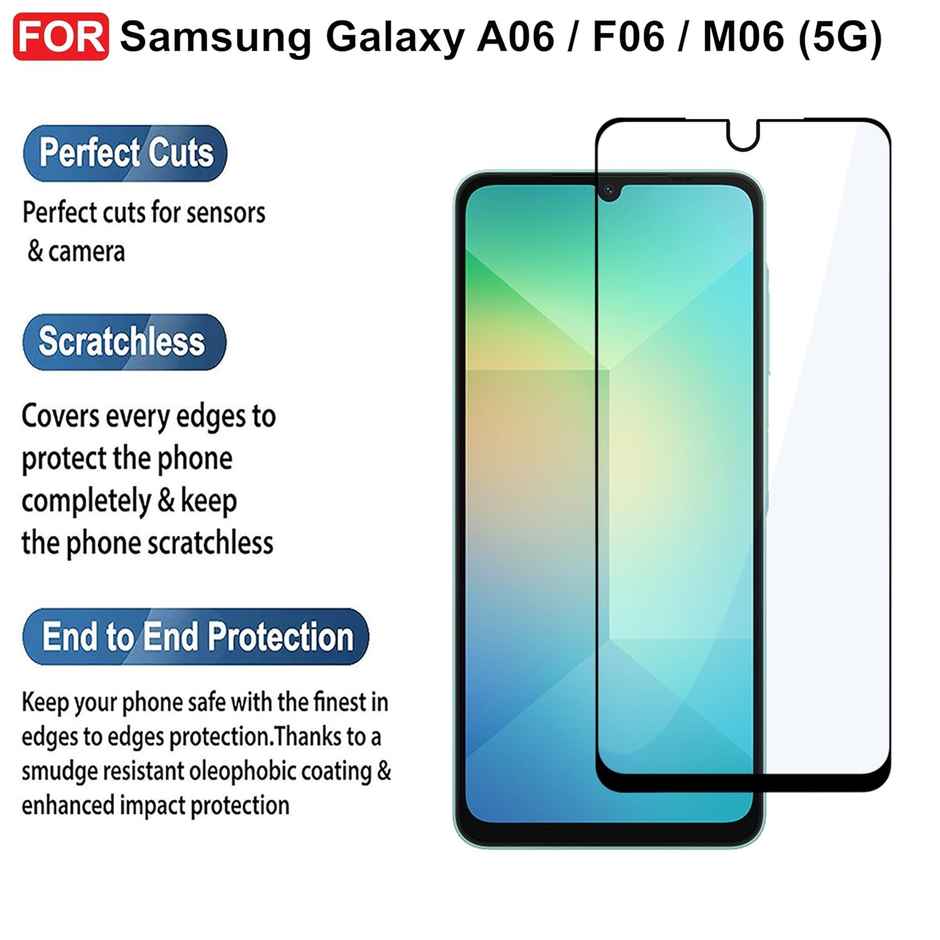 Artistque Tempered Glass for Samsung Galaxy F06 | A06 | M06 Screen Protector Guard