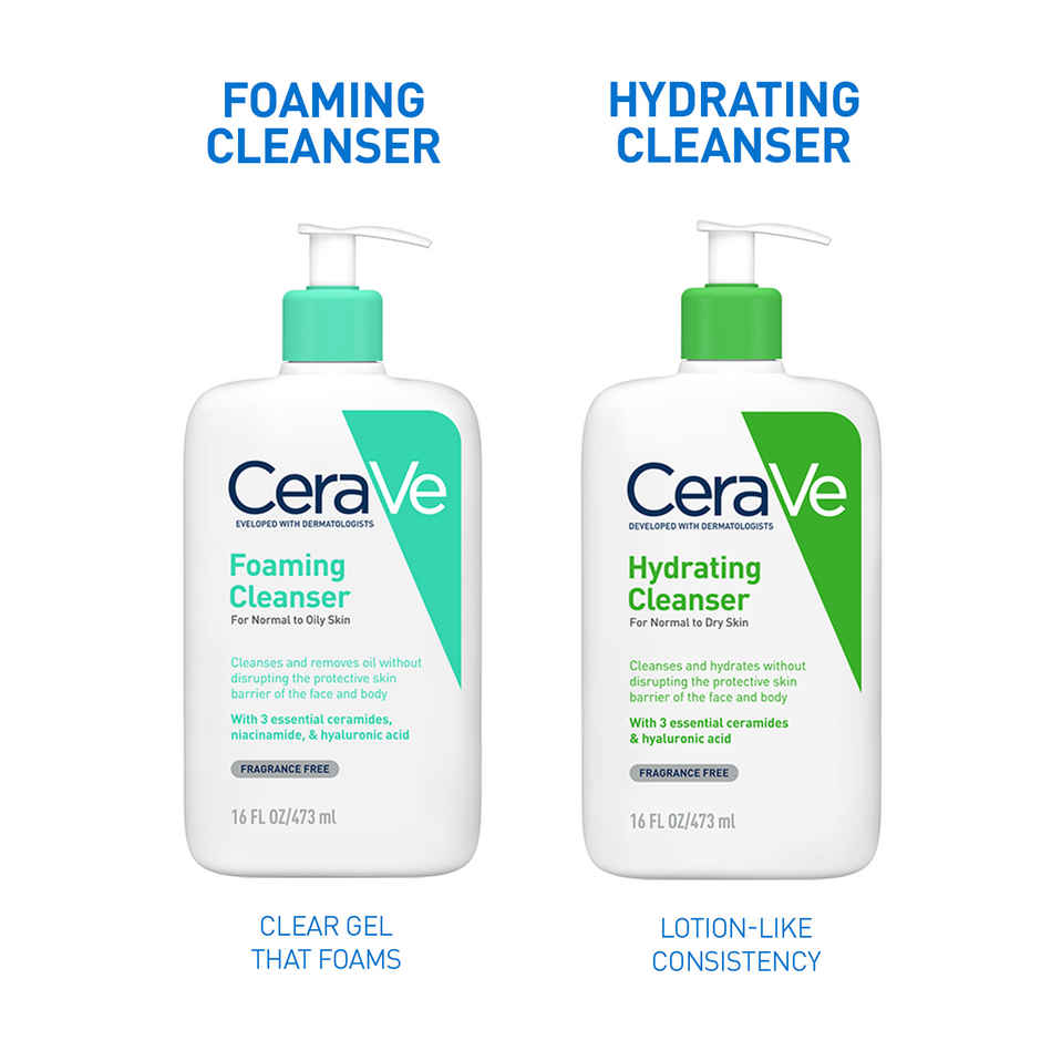 CeraVe Foaming Cleanser Face Wash For Oily Skin With Ceramides, Dermatologist Recommended
