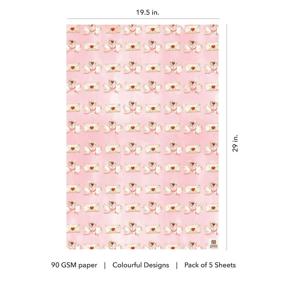 Tiger Notes Gift Wrap | Pink Swan