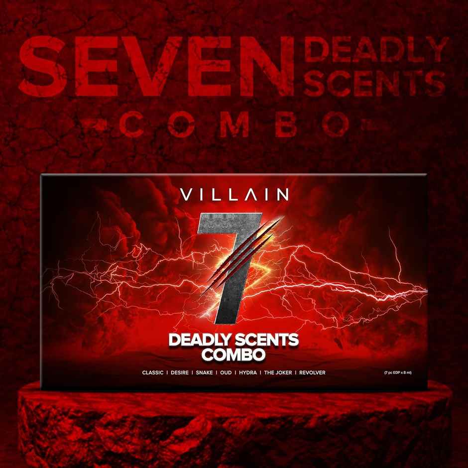 VILLAIN 7 Deadly Scents Perfume Gift Set for Men | Long Lasting