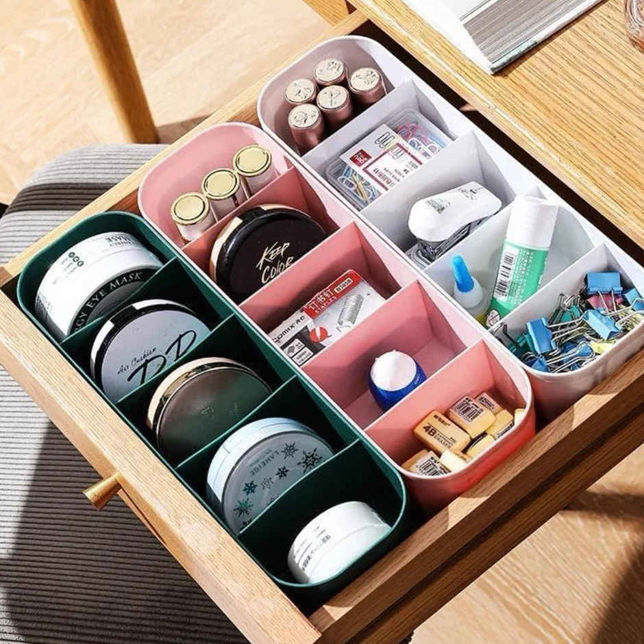 Perpetual Innerwear Organizer for Wardrobe | Multipurpose Divider for Socks | Pack of 3