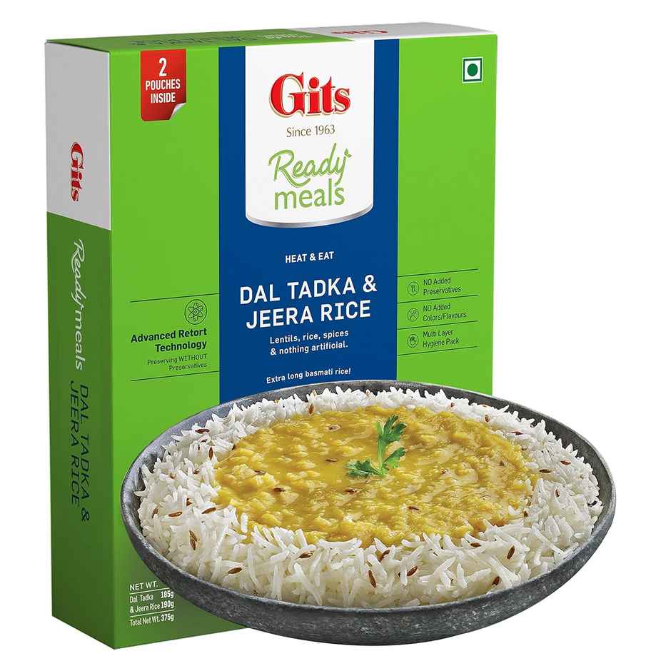 Gits Ready To Eat Jeera Rice & Dal Tadka Combo | Authentic & Convenient