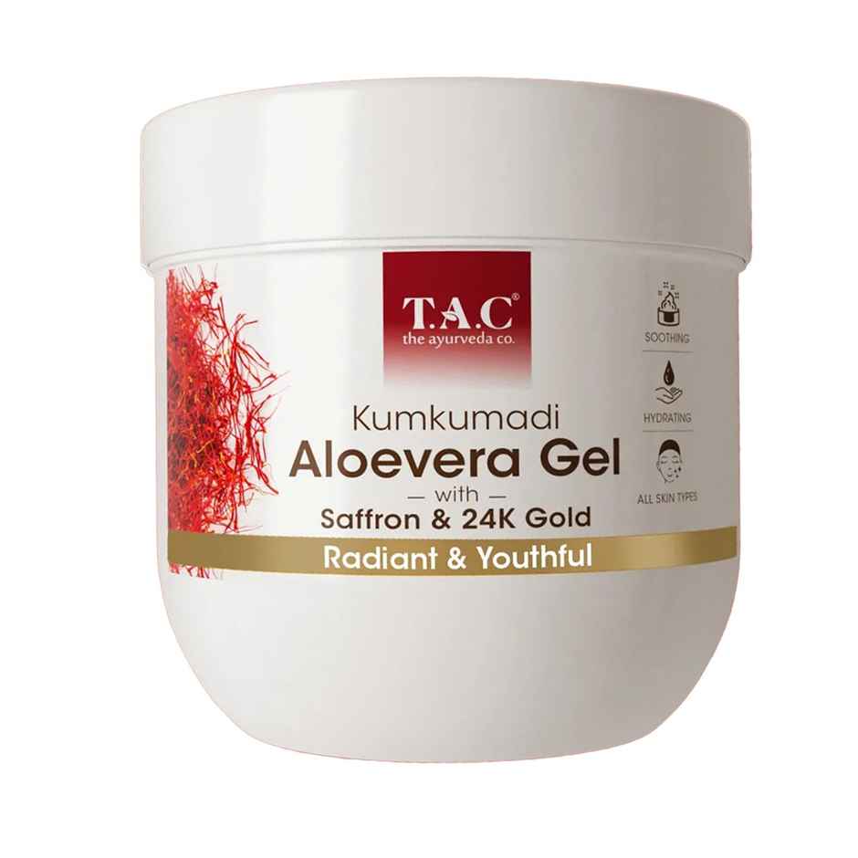 TAC Kumkumadi Aloe Vera Gel with Saffron & 24K Gold for Radiant &Youthful Skin