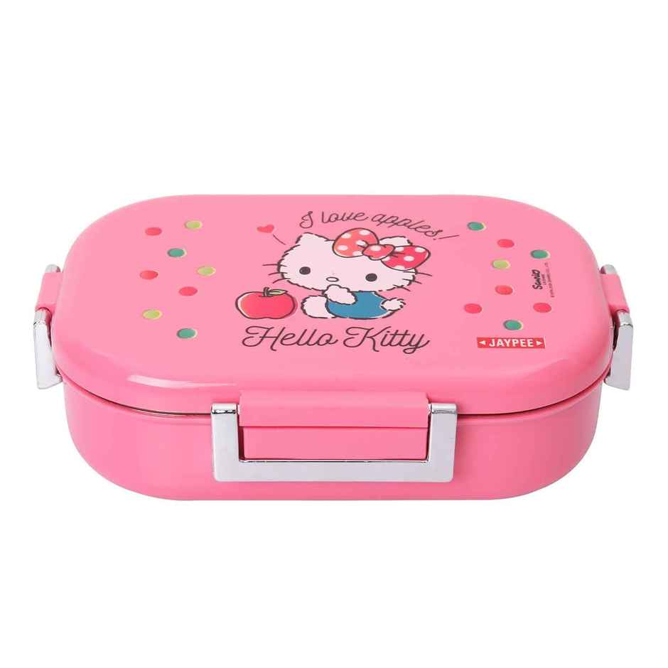 Jaypee Missteel Stainless Steel Insulated Lunch Box for Kids, Hello Kitty Print Dark Pink, 650ml