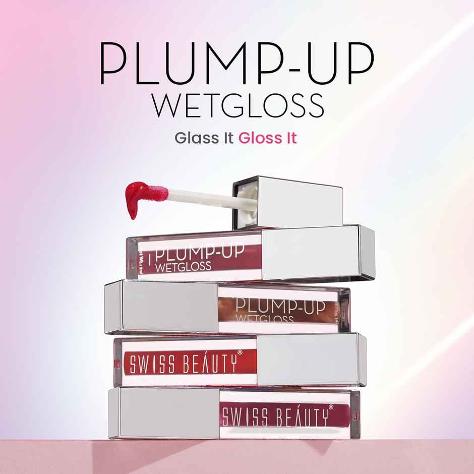 Swiss Beauty Plump Up Wet Lip Gloss For Glossy And Fuller Lips | 8 Deep Desire
