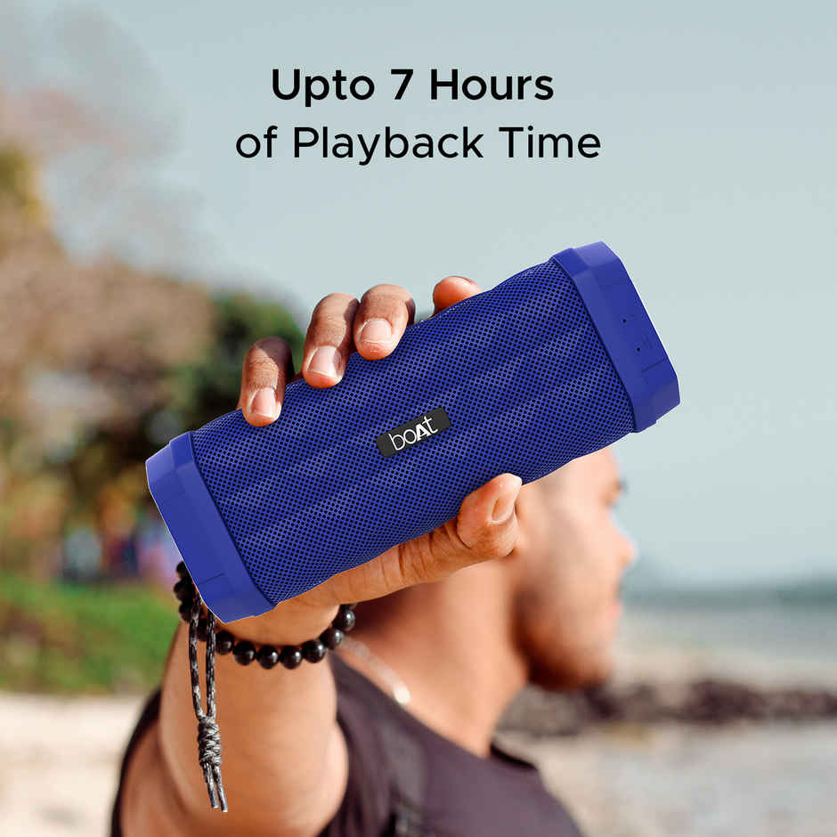 boAt Stone 650R BT Speaker w/ 10W Sound, 7H Playtime, IPX5 & Integrated Controls (Navy Blue)