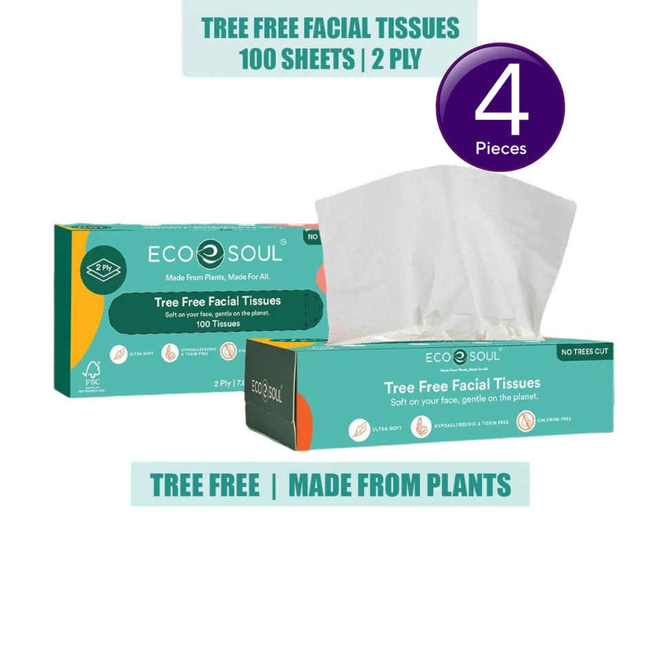 ECO SOUL 2Ply | 100 Count Facial Tissue Box Combo 