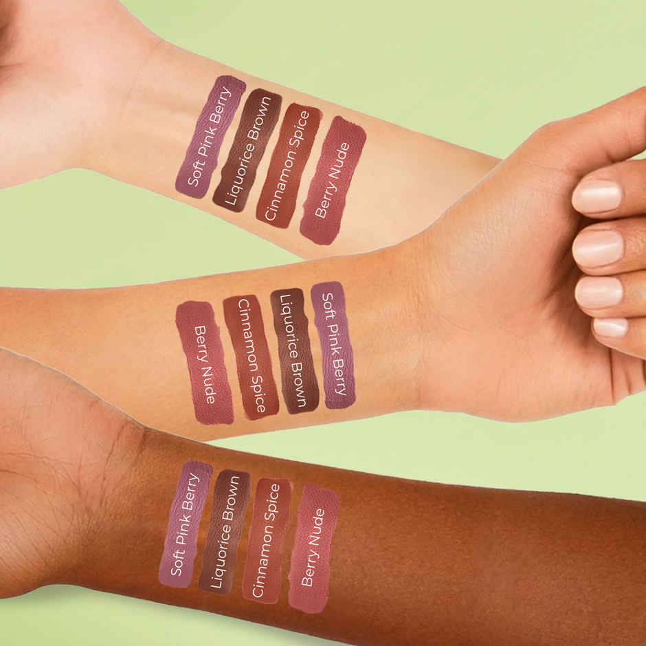 Just Herbs Herb Enriched Matte Liquid Lipstick | Ayurvedic | Red & Bold | Hydrating & Lightweight