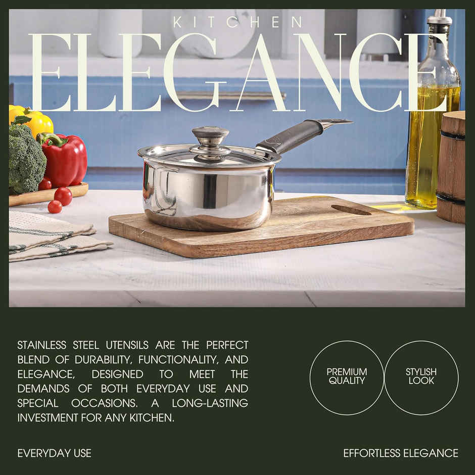 Jensons Induction Friendly Saucepan | 13 Inch | Lid Not Included