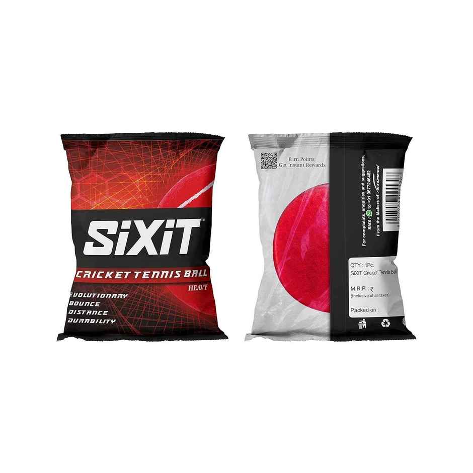 Sixit Heavy Cricket Tennis Ball | Red