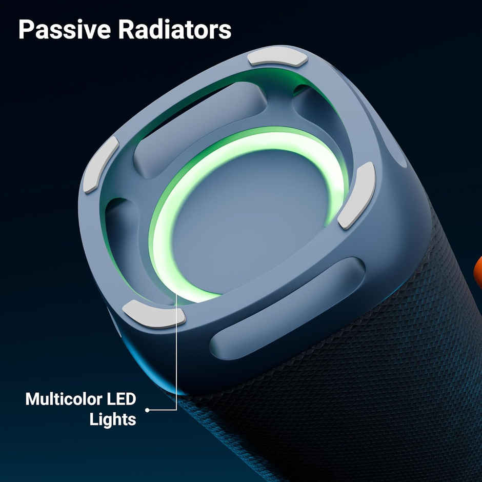 Zebronics Portable BT Speaker, Dual 6.35cm Drivers, Voice Assistant Support, Sound Feast 250 | Blue