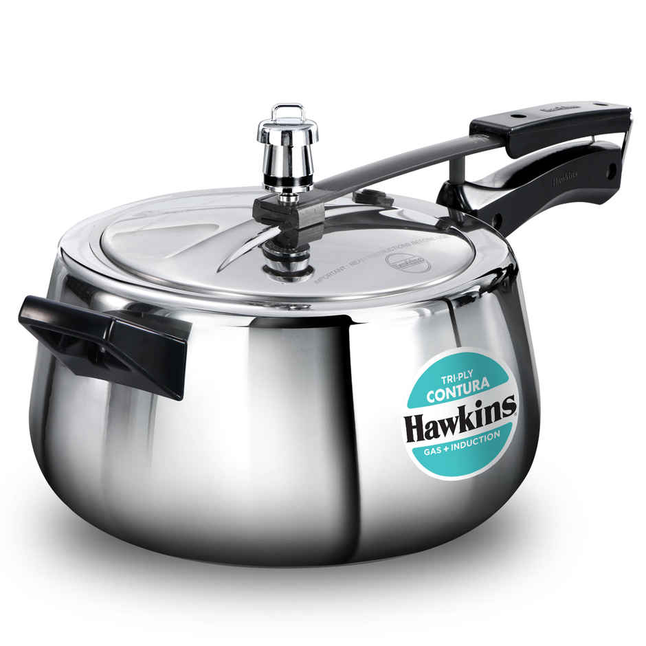 Hawkins Triply Contura Pressure Cooker | 5 L | Silver | SSTCO50