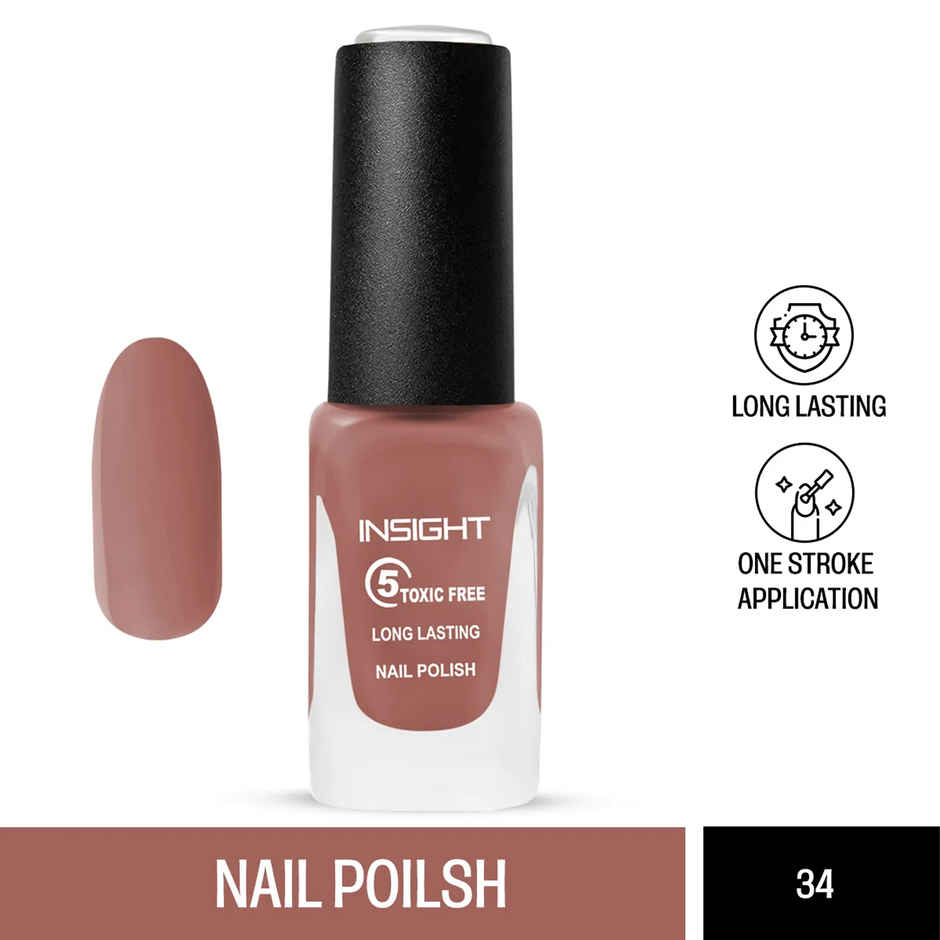Insight Cosmetics 5 Toxic Free Long Lasting Pastel Color Nail Polish - 34