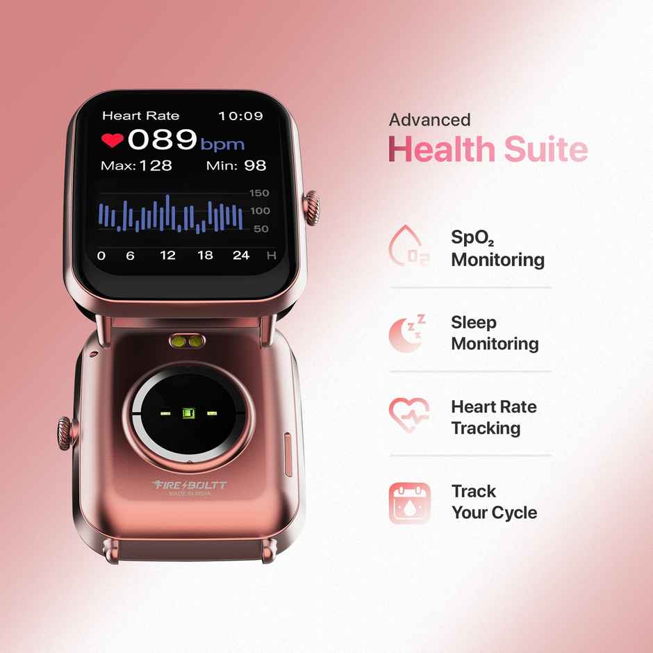 Fire-Boltt Ninja Call Pro Plus | 1.83" Display | BT Calling | Women's Edition - Pink