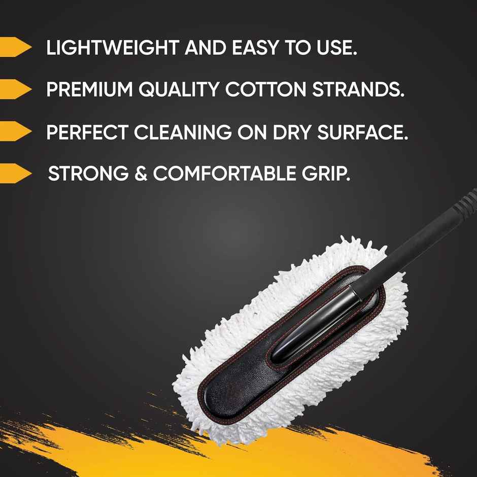Gomechanic Cleaning Brush With Super Soft Microfiber Duster With Handle For Exterior & Interior