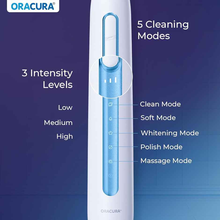 Oracura Sb300 Sonic Smart Rechargeable Electric Toothbrush Blue