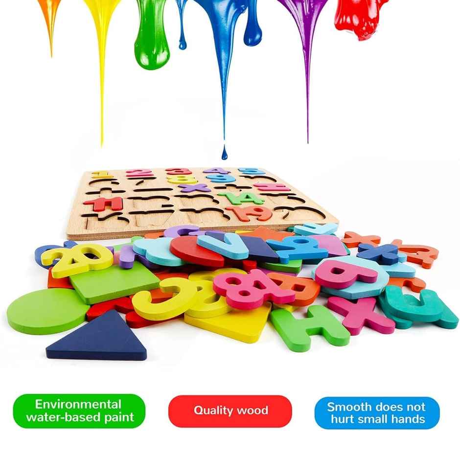 Kidology Wooden Puzzles for Toddlers for Kids Preschool Learning Toys, Wooden Montessori