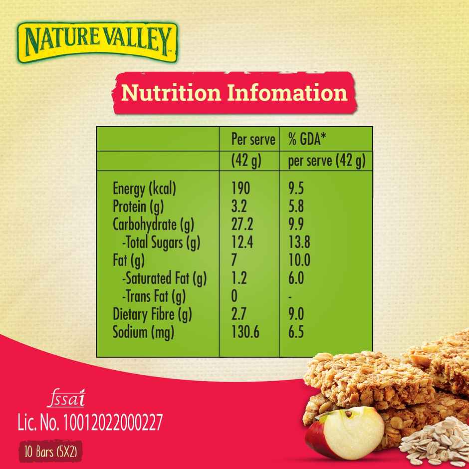 Nature Valley Crunchy Granola Bars Whole Grain Apple Crisp