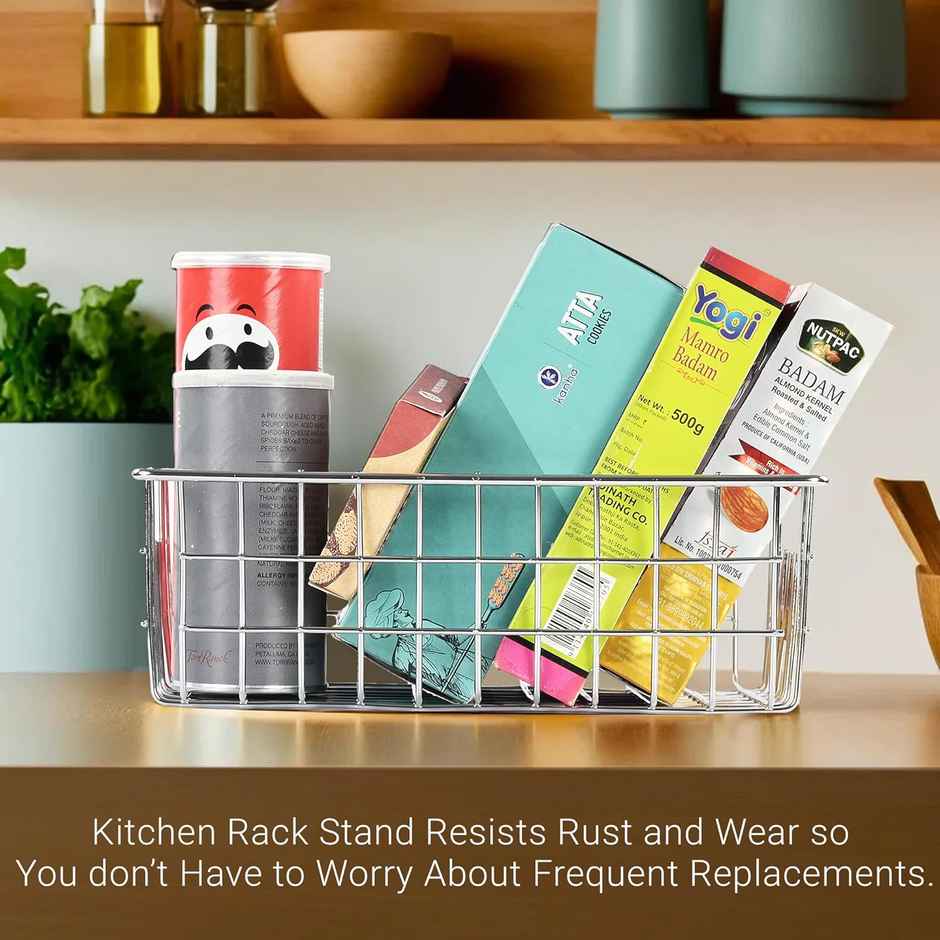 Kuber Industries Small Stainless Steel Dish Rack - 30 cm with Handle