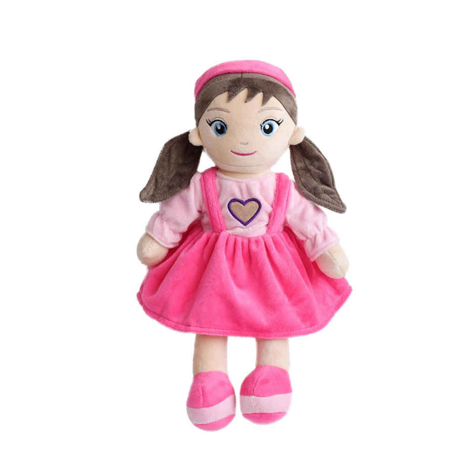 Mirada Pink Doll Soft Toy With Heart - 38Cm