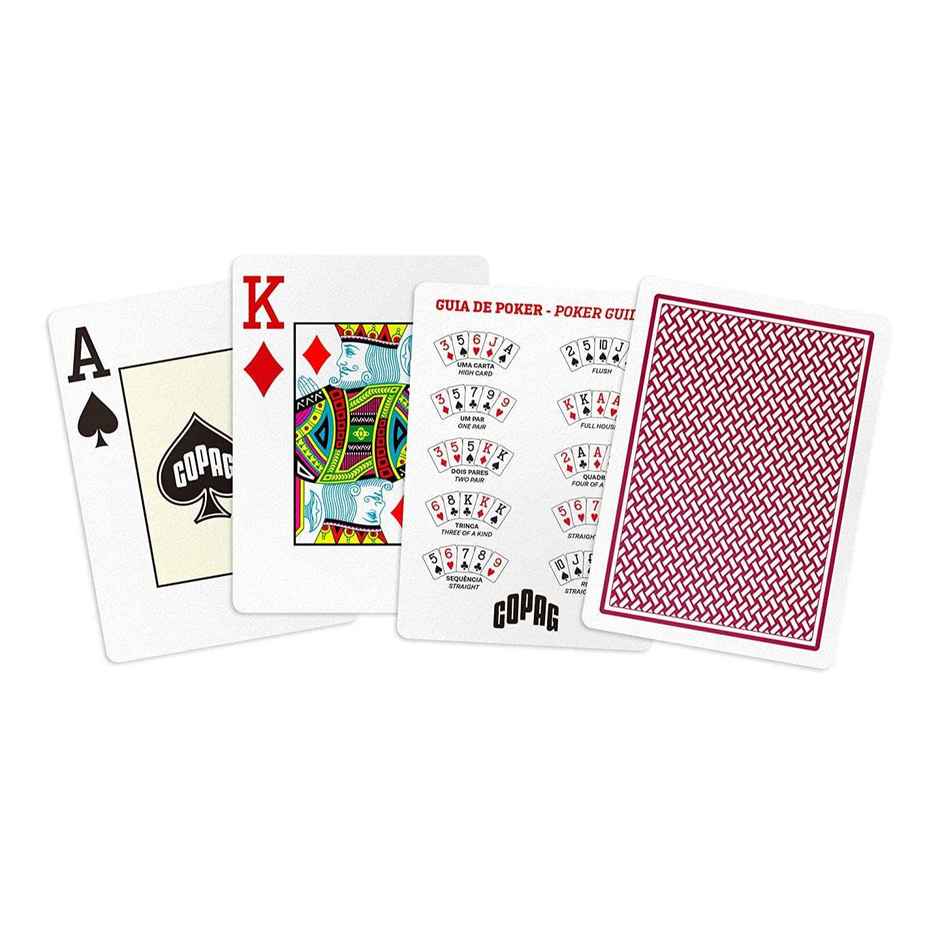 Parksons Copag Texas Hold'em, Poker Size, Jumbo Index Playing Cards, Black & Burgundy