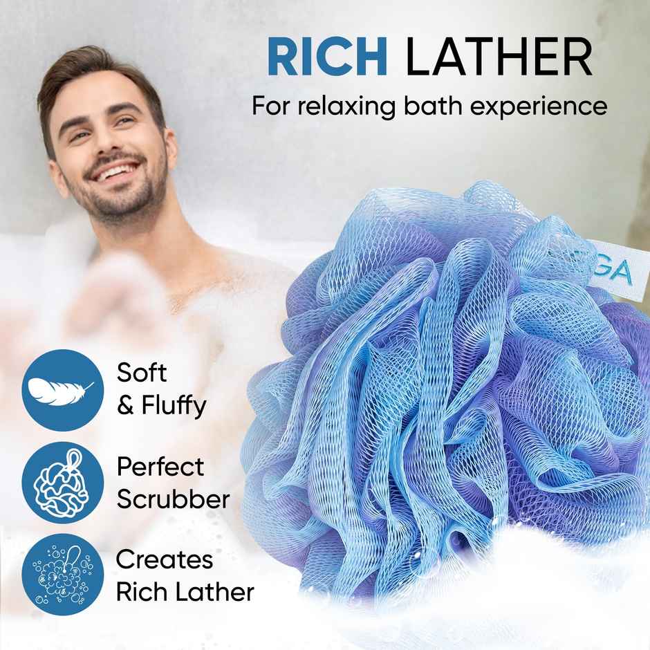 Vega BCA Duo Splash Bath Sponge Bath Loofah for Men & Women | Premium Bath Loofah | BA-3/37
