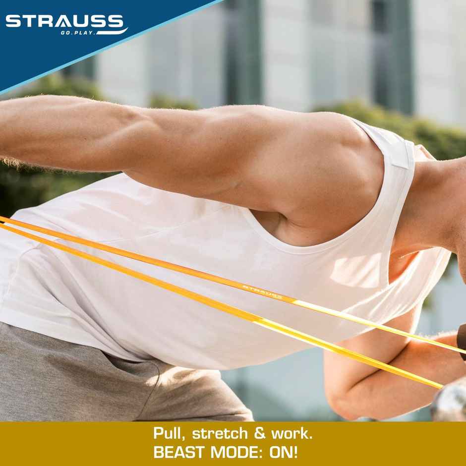 Strauss Resistance and Pull Up Band for Chin Ups | Yellow