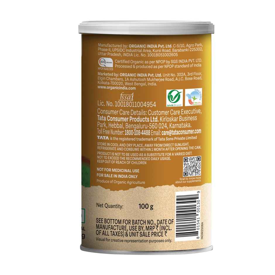 Organic India Sat Isabgol Psyllium Whole Husk Powder With Dietary Fiber