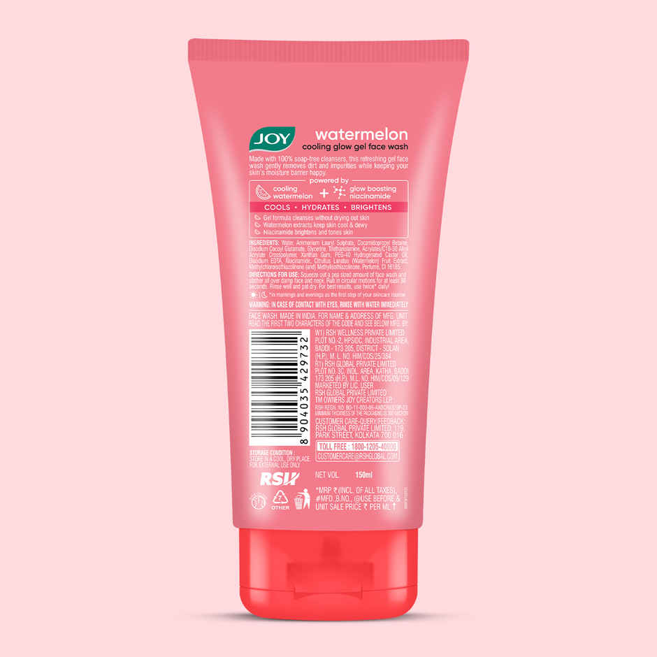 Joy Watermelon Cooling Glow Gel Face Wash