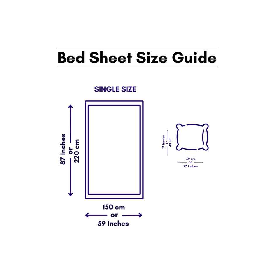 Status Crown Superfine Microfiber Single Bedsheet | Blue Paisley | 150 x 220 cm