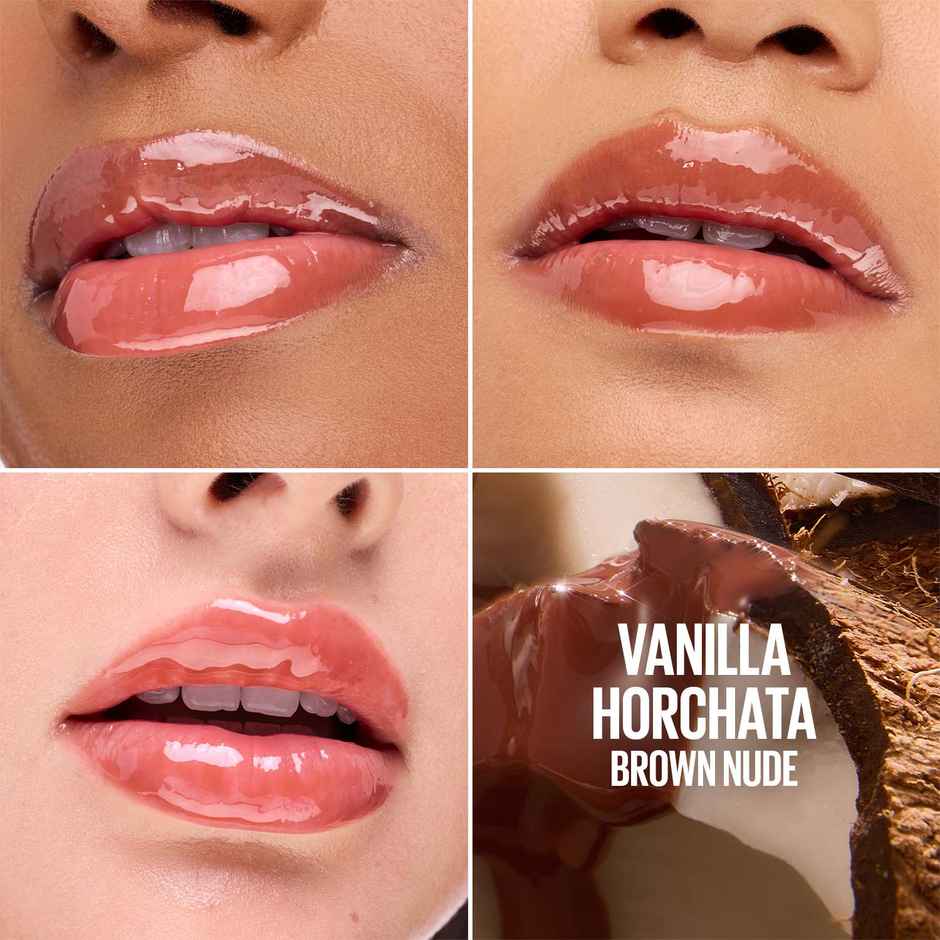 Maybelline Lifter Gel Lip Oil In Gel | Glass shine | 24H Hydration | Softer, Vanilla Horchata