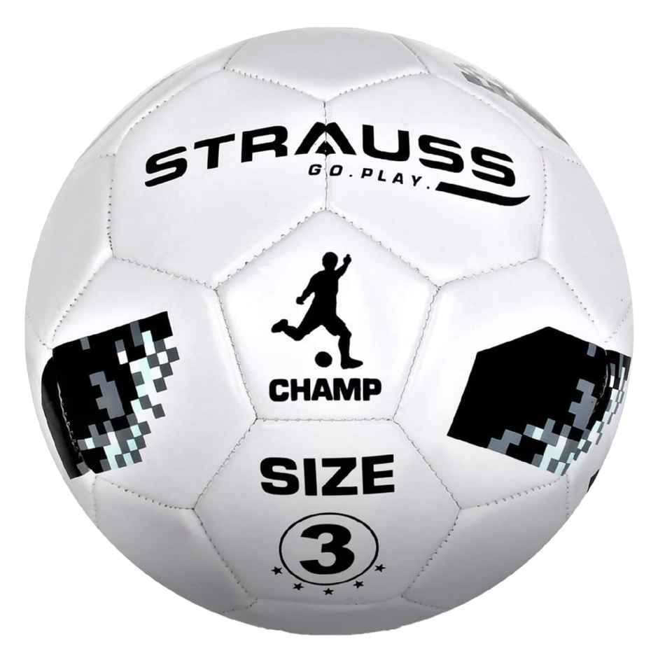 Strauss Champ Football, Size 3, White (for Kids)