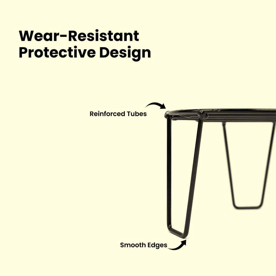 TrustBasket Eclips Stand | Black | Set of 6 | Strong Planter Stand for Balcony Garden & Home Decor