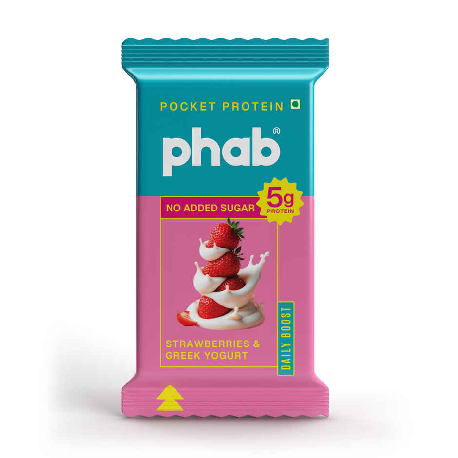 Phab Strawberries & Greek Yogurt Pocket Protein Bar - 5g Mini Protein Bar Combo               