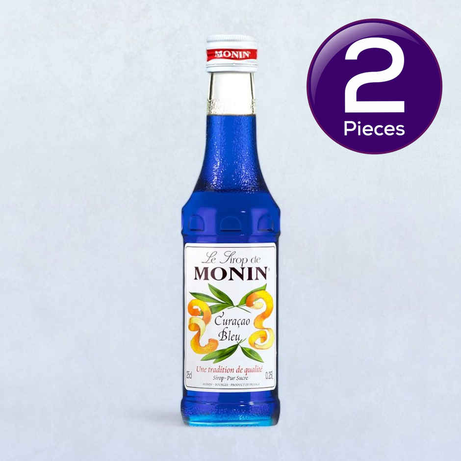 Monin Bleu Curacao Syrup for Cocktail |Mocktails | Mixers Combo