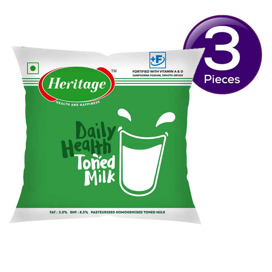 Heritage Toned Fresh Milk (Pouch) Combo