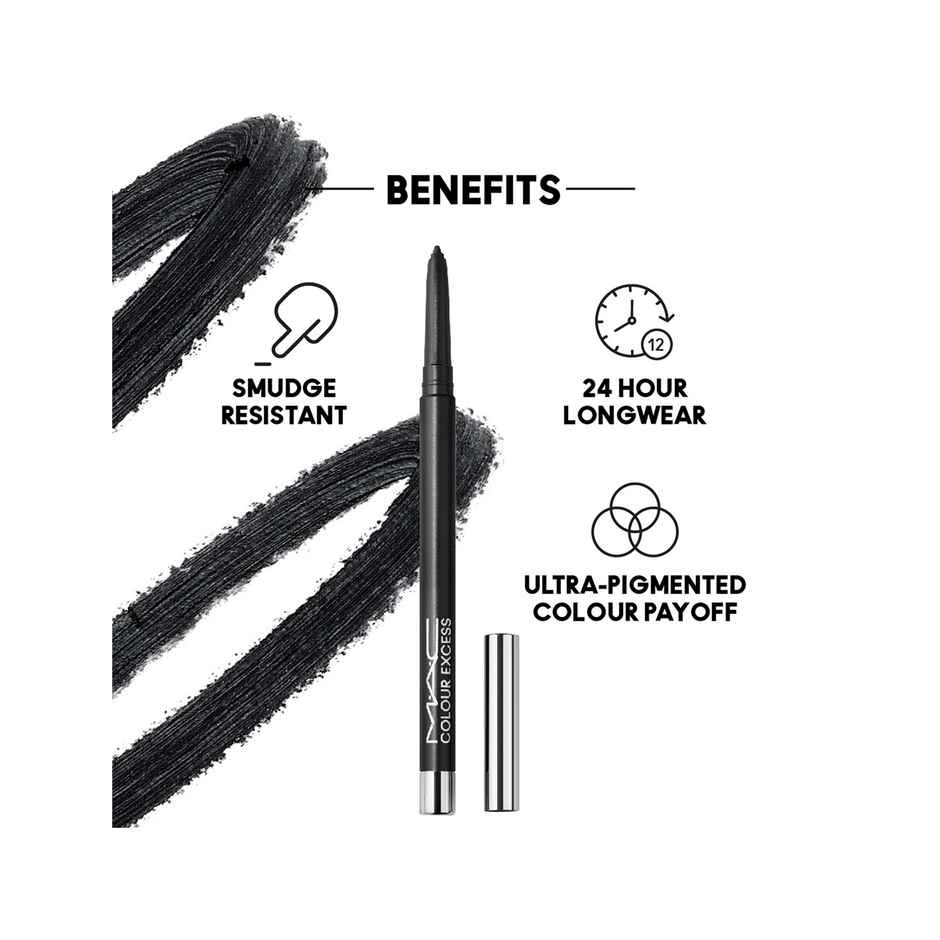 M.A.C. Colour Excess Gel Pencil Waterproof Eye Liner- Glide Or Die Kajal