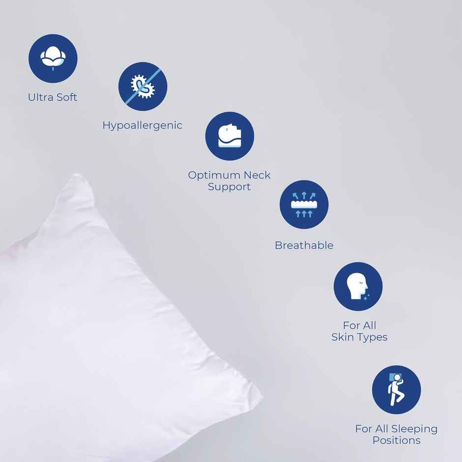 Capsicum 15 x 23 Luxurious Pillow | Soft and Supportive Cushion for Bedroom, Living Room, Chair & Office | Hydrogaurd Non Woven