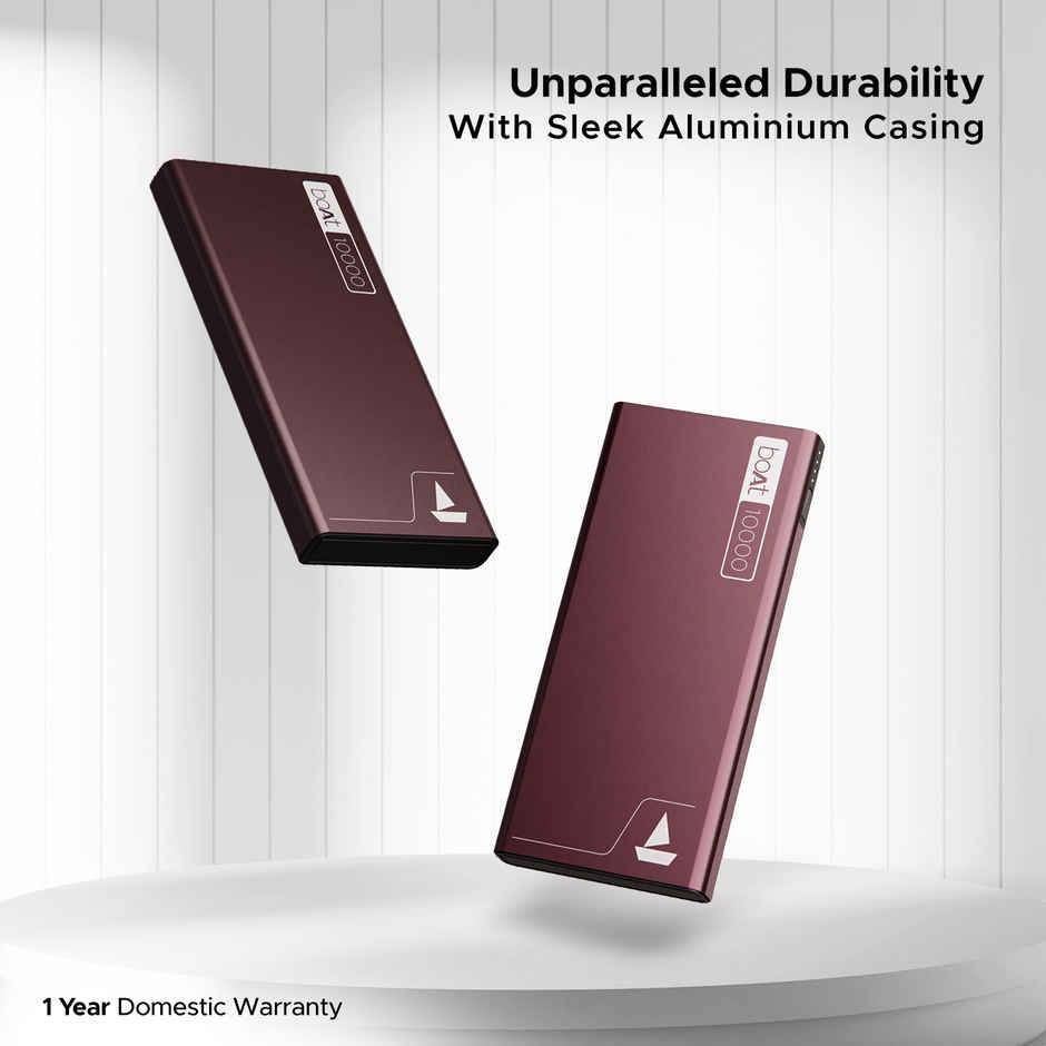 boAt 10000 mAh Power Bank w/ 22.5W Fast Charging & Smart IC Protection - PB300 (Burgundy)