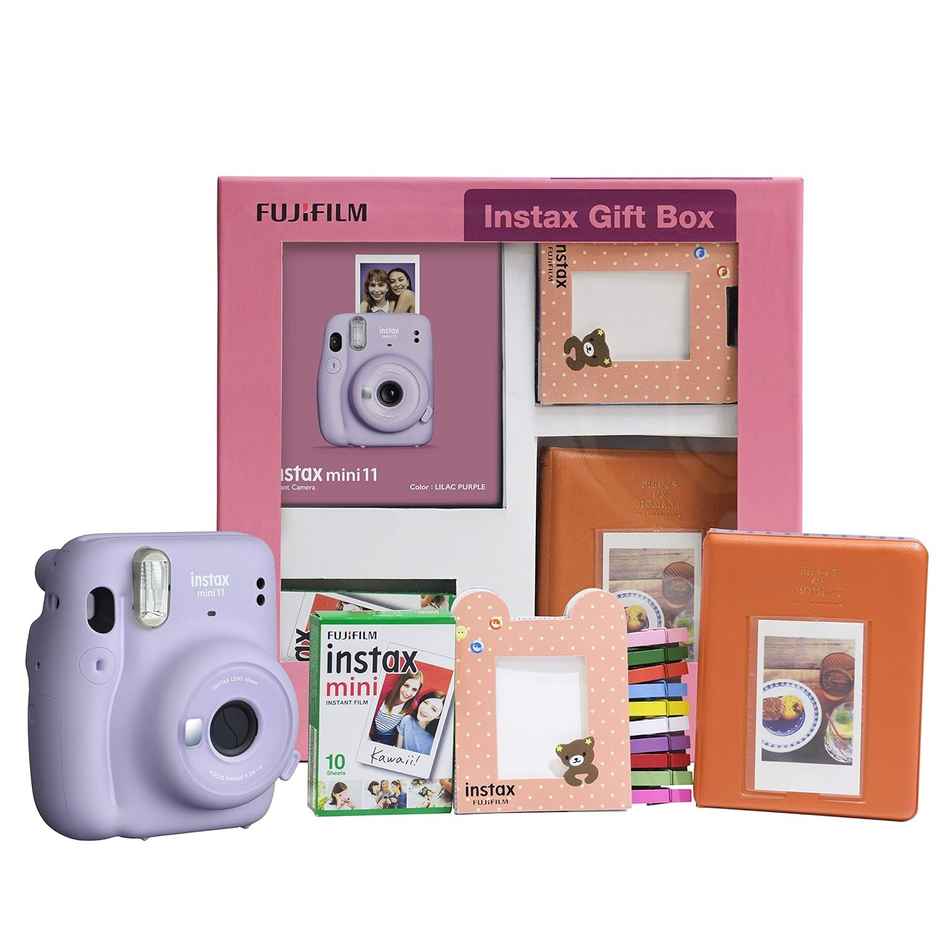 Fujifilm Instax Mini 11 Instant Camera (Lilac Purple) Gift Box With 10 Shots