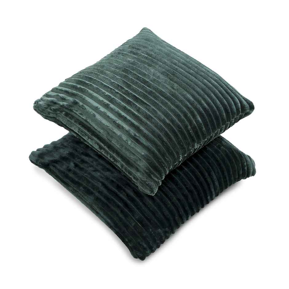 Status Ribbed Memory Foam Cushion 40 x 40 Cm - Green