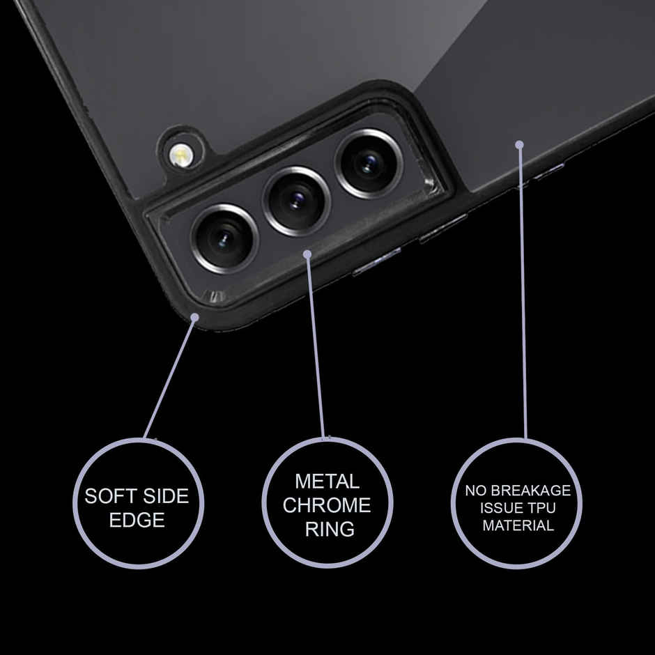 Artistque Case For Samsung Galaxy S21 Fe Back Cover |Premium Transparent Metal Camera Ring Cover