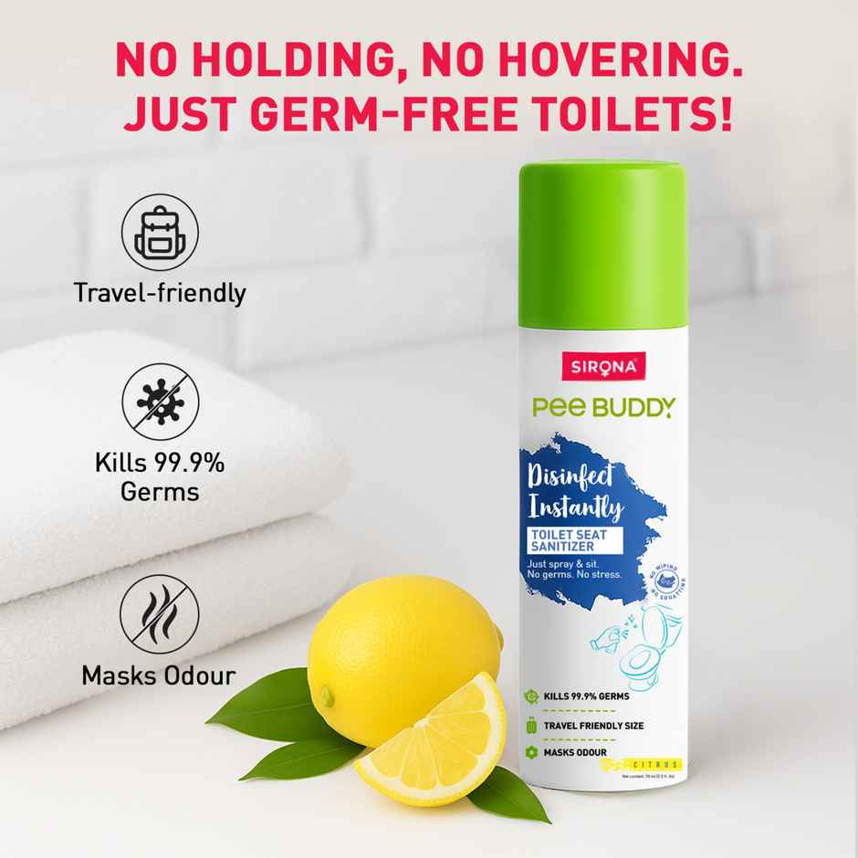 Sirona PeeBuddy Toilet Seat Sanitizer Spray Citrus