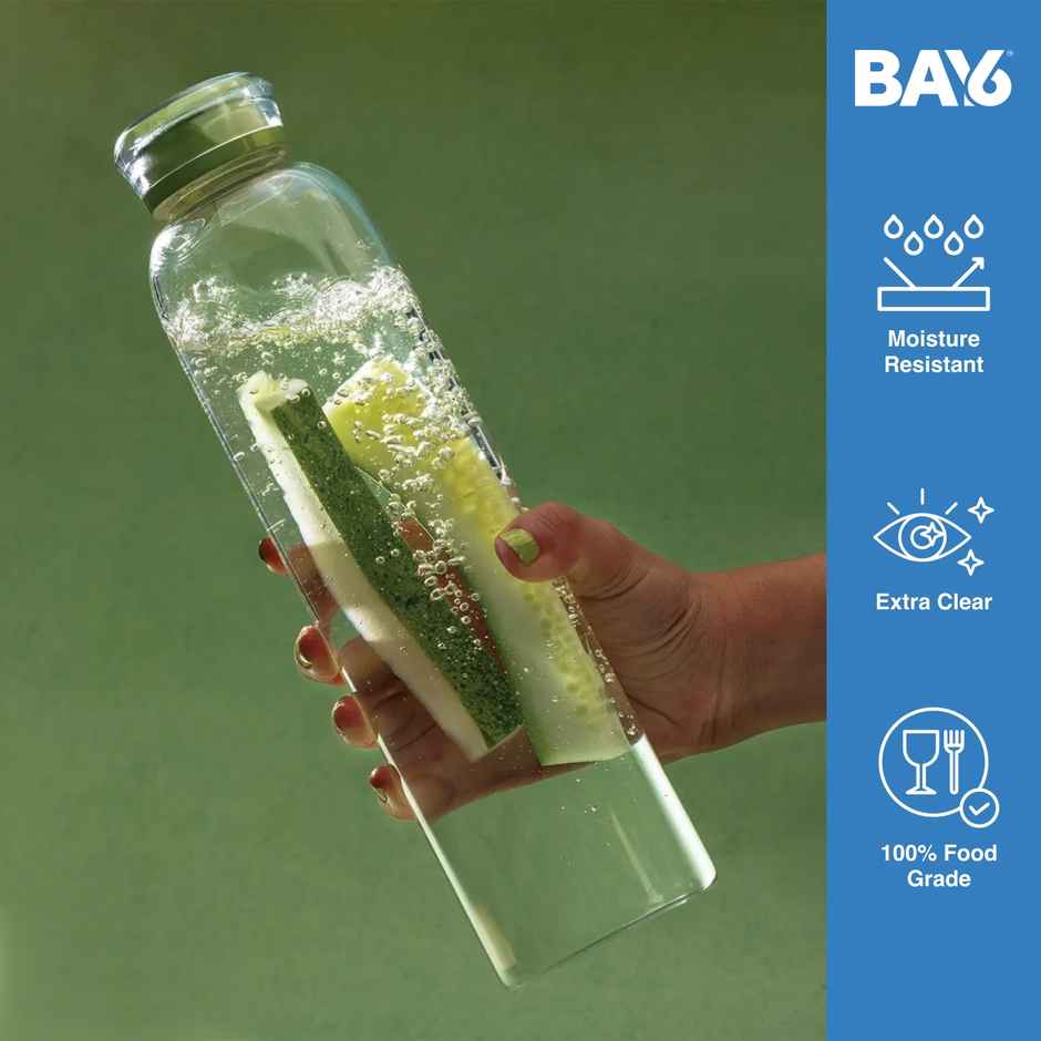 BAY6 Premium Imported Borosilicate Glass Bottle | 550 ml