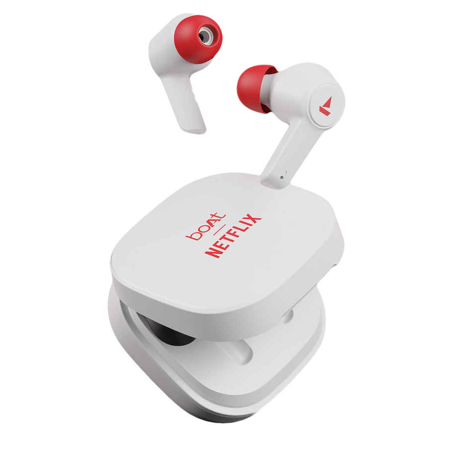 boAt Airdopes 411 ANC TWS Earbuds with Active Noise Cancellation | Upto 17.5 Hours Playback | White