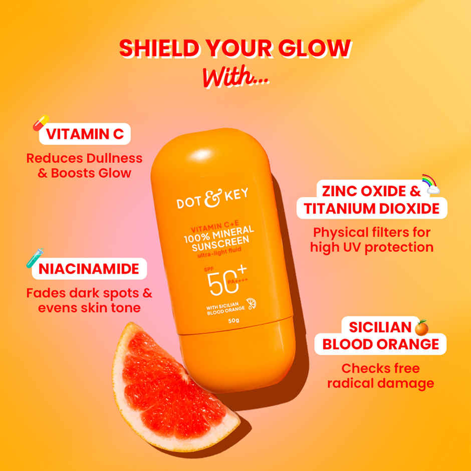 Dot & Key Vitamin C + E 100% Mineral Sunscreen SPF 50+ PA++++